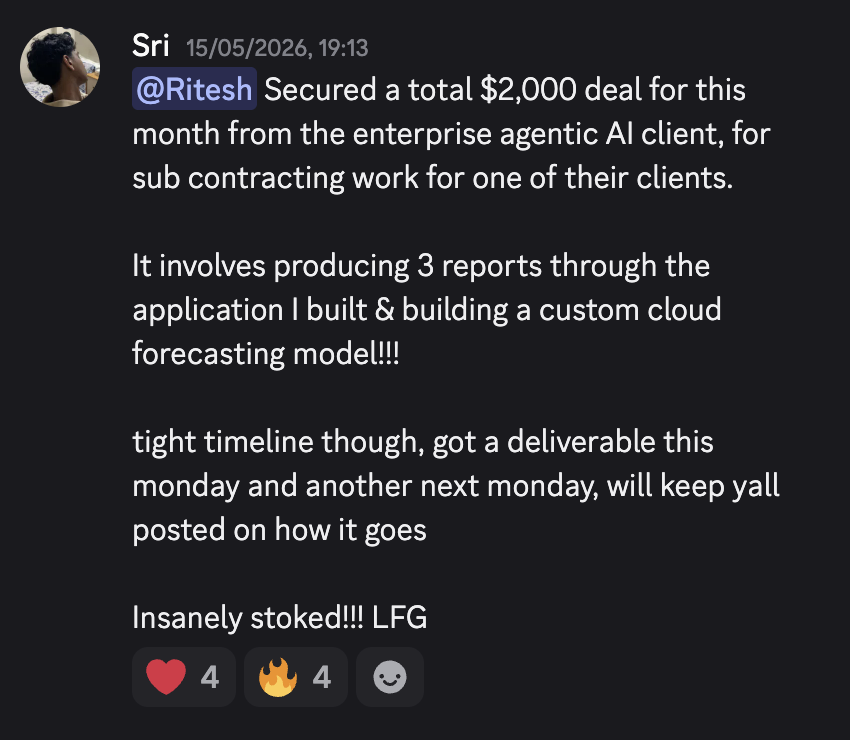 Discord win from an Agent Rise member