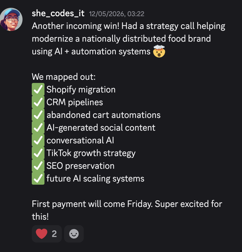 Discord win from an Agent Rise member