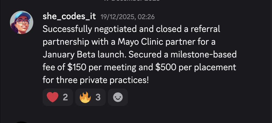 Discord win from an Agent Rise member