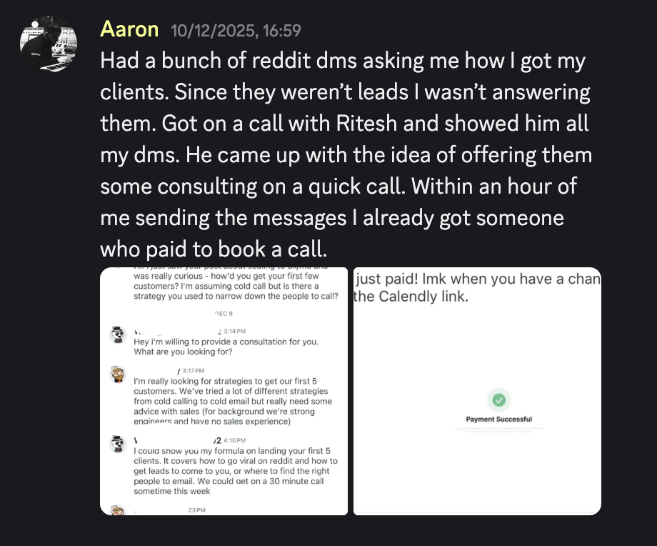 Discord win from an Agent Rise member