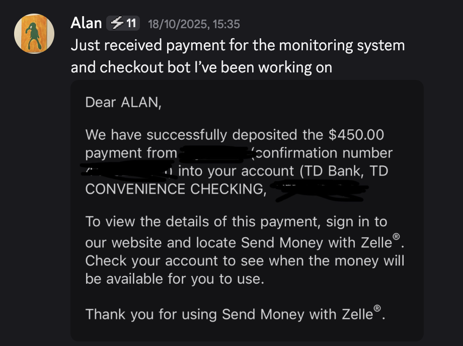 Discord win from an Agent Rise member