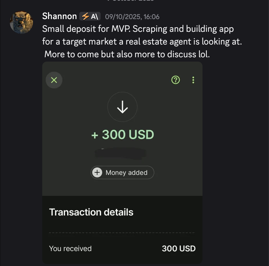 Discord win from an Agent Rise member