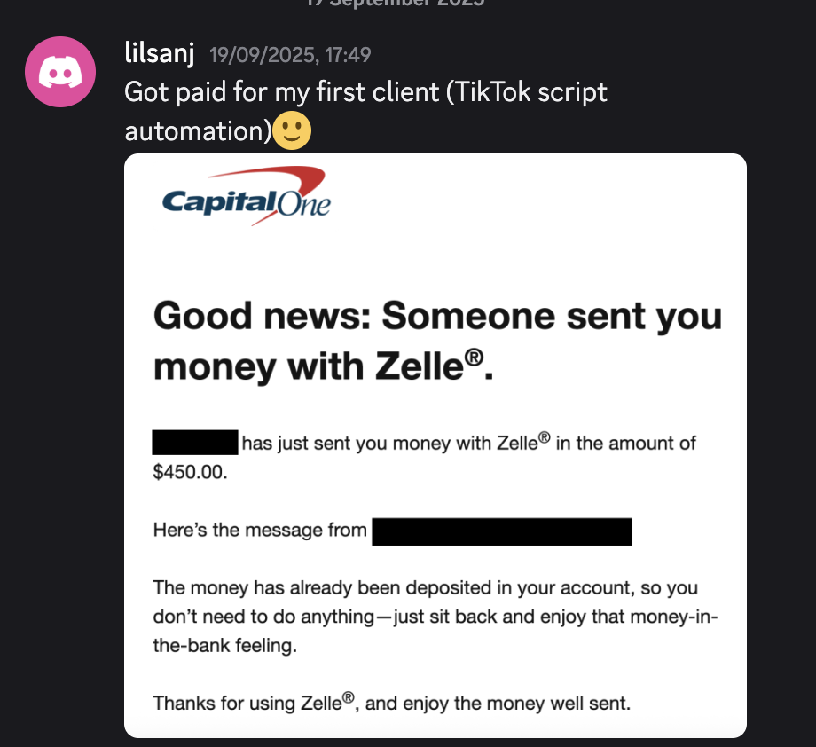Discord win from an Agent Rise member