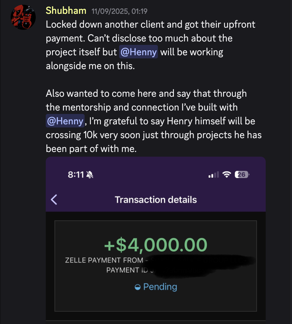 Discord win from an Agent Rise member