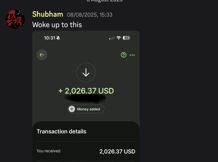 Discord win from an Agent Rise member