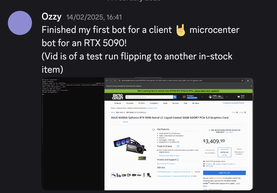 Discord win from an Agent Rise member