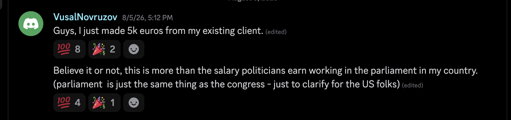 Discord win from an Agent Rise member